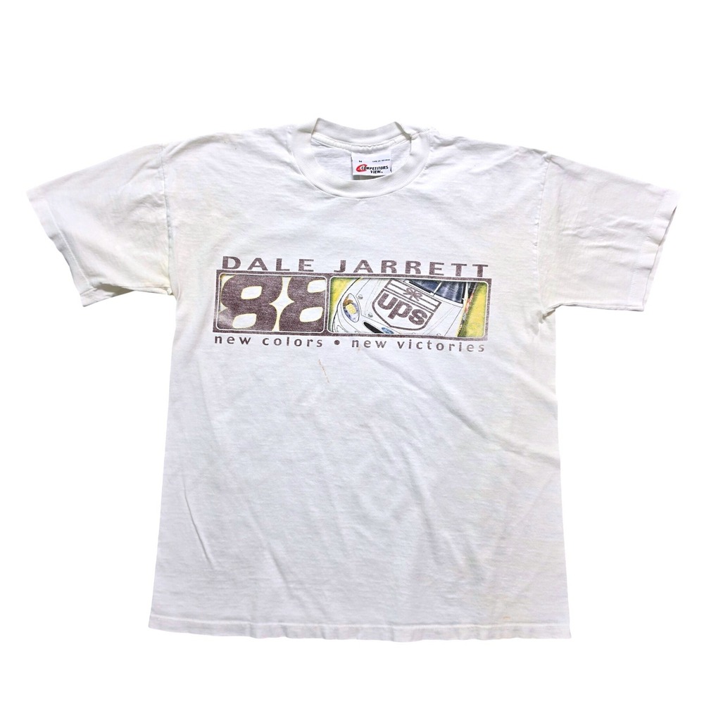 Dale Jarrett Racing Competitors View Tee Mens M White UPS 88 Graphic T-Shirt